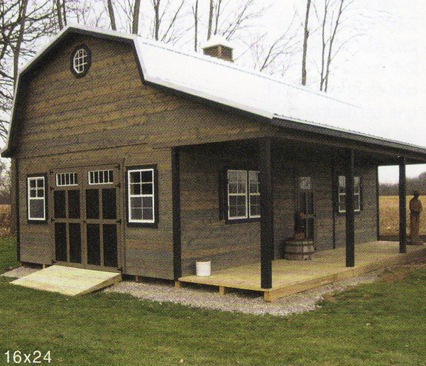 barn style sheds with loft gambrel shed with porch plans storage shed 